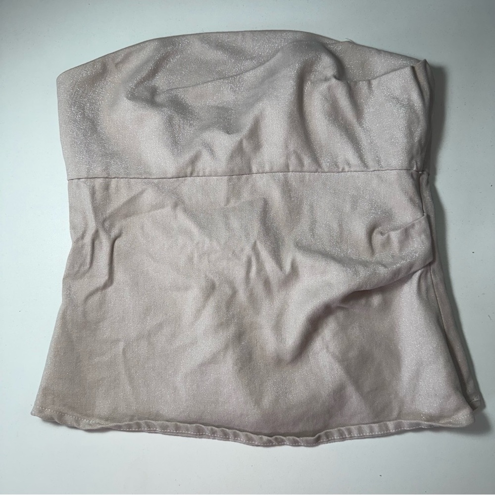 Zara Shimmering Strapless Top